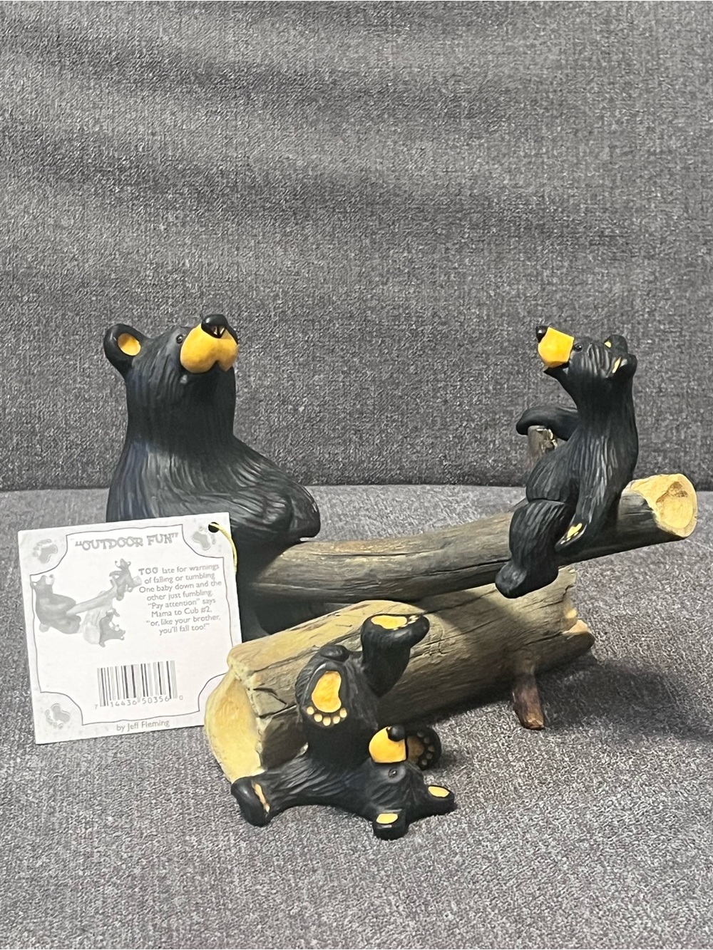 Big Sky Carvers Jeff Fleming Bearfoots Black Bears Outdoor Fun ID Hangtag cubs